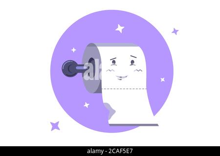 Papier toilette à fraiser avec face plate. Illustration de Vecteur