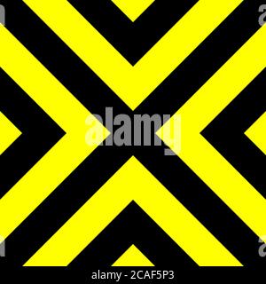 Graphique vectoriel transparent d'une croix noire sur fond jaune. Cela signifie un danger ou un danger Illustration de Vecteur