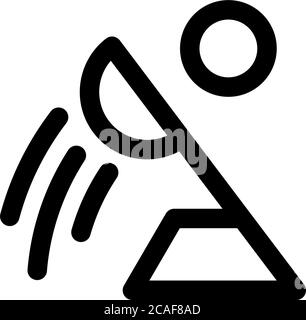 icône du logo catapulte dans un style tendance. icône catapulte isolée sur fond blanc. icône catapulte vectorielle simple et moderne plat. Illustration de Vecteur