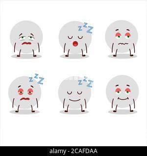 Personnage de dessin animé de volley-ball avec expression endormie Illustration de Vecteur