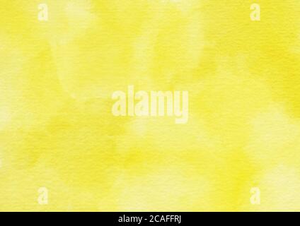 Arrière-plan aquarelle abstrait jaune vif Banque D'Images