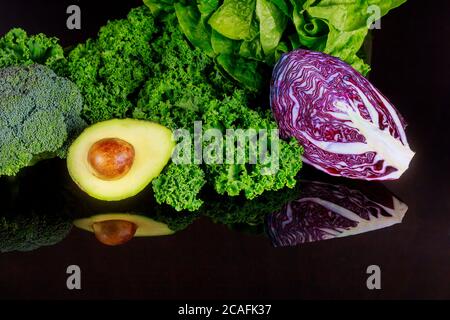 Des légumes antioxydants pour une alimentation saine. Concept de régime. Banque D'Images