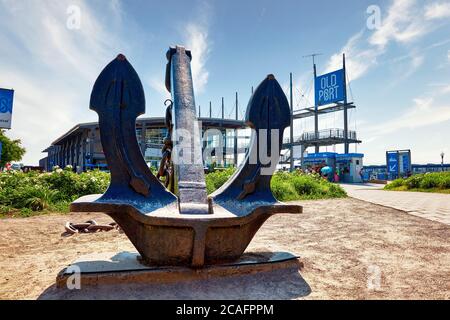 Montréal, Canada - juin 2018 : sculpture d'ancre dans le vieux port de Montréal, Québec, Canada. Banque D'Images