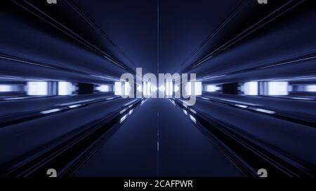 Large zone sombre en direction de la sortie de lumière 4k uhd arrière-plan de l'illustration 3d Banque D'Images