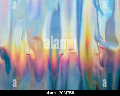 Arc-en-ciel holographique aluminium abstract background Banque D'Images