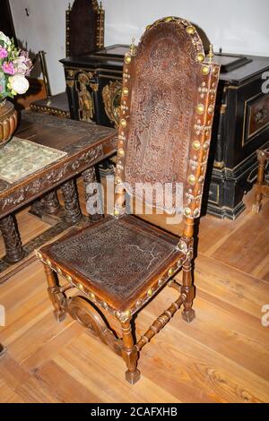 Pologne. Pologne de la petite Pologne Voivodeship. Château de Dunajec, Niedzica 12.08.2014 - une forteresse médiévale située sur la rive droite du réservoir Czorsztyn en t. Banque D'Images