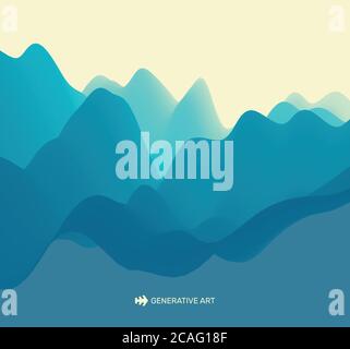 Ondée 3D'Arrière-plan. Effet dynamique. Abstract Vector Illustration. Illustration de Vecteur