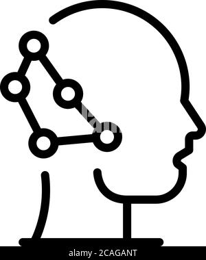 Icône de restructuration Neuro, style de contour Illustration de Vecteur