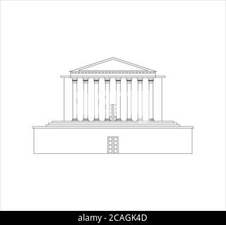 Silhouette du St Georges Hall à Liverpool Banque D'Images