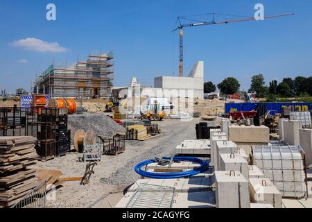 23.06.2020, Oberhausen, Rhénanie-du-Nord-Westphalie, Allemagne - conversion d'Emscher, nouvelle construction de l'égout d'Emscher, ici la nouvelle station de pompage Banque D'Images