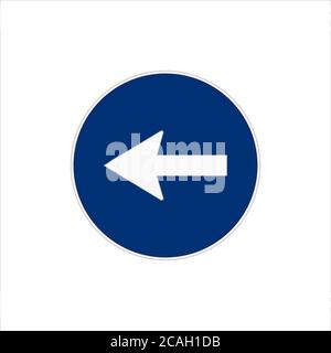 Illustration d'une flèche à l'intérieur d'un cercle isolé sur un arrière-plan blanc Banque D'Images