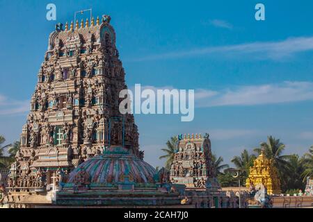 Temple hindou - temples en Inde - temple sud de l'Inde Banque D'Images