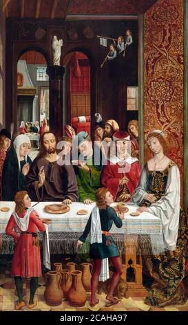 Le mariage à Cana, Maître des Rois Catholiques, vers 1495, National Gallery of Art, Washington DC, USA, Amérique du Nord Banque D'Images