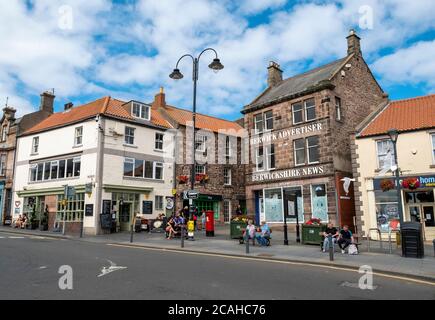 Bureaux de presse de Berwickshire, centre-ville de Berwick Upon Tweed, Northumberland, Angleterre. Banque D'Images