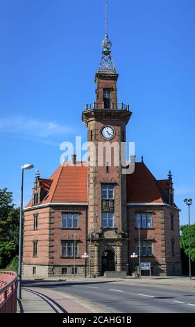 Bâtiment historique de l'ancienne Autorité portuaire et bureau de maître de port, Port de Dortmund, NRW, Allemagne Banque D'Images