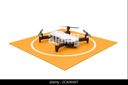 Illustration 3D uav du quadricoptère de drone Banque D'Images