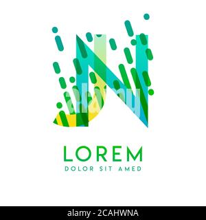 LOGO JN sur le thème de la vitesse et du style galaxie qui convient aux industries créatives et commerciales. Logo lettre NJ pour tous les supports de page Web et Illustration de Vecteur