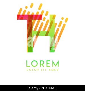 LOGO TH sur le thème de la vitesse et du style galaxie, adapté aux secteurs de la création et des affaires. Logo HT Letter pour tous les supports de page Web et Illustration de Vecteur