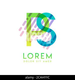 Logo PS sur le thème de la vitesse et du style galaxie, adapté aux secteurs de la création et des affaires. Logo lettre SP pour tous les supports de page Web et Illustration de Vecteur