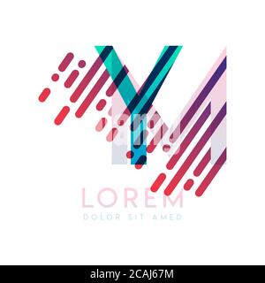 Logo YM sur le thème de la vitesse et du style galaxie, adapté aux industries créatives et commerciales. LOGO MY Letter pour tous les supports de page Web et Illustration de Vecteur