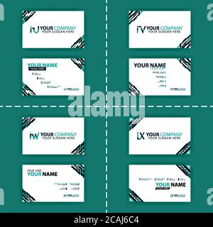 Carte de visite logo en alphabet coloré pour la promotion, le marketing et la publicité pour les entreprises, les sociétés, les coopératives et les PME. Adapté pour imprimer moi Illustration de Vecteur