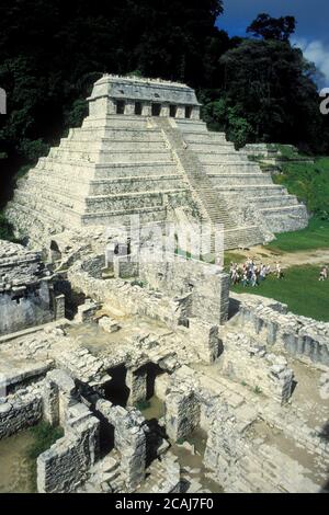 Palenque, Chiapas, Mexique : ruines du Temple des inscriptions. ©Bob Daemmrich Banque D'Images