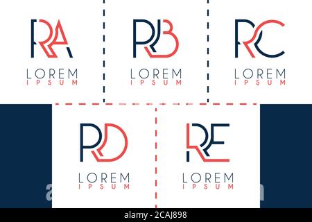 Logo alphabétique pour carte de visite, présentation, prospectus, document, brochure, site Web, mobile. Peut être utilisé pour le marketing, la publicité, la promotion pour onlin Illustration de Vecteur