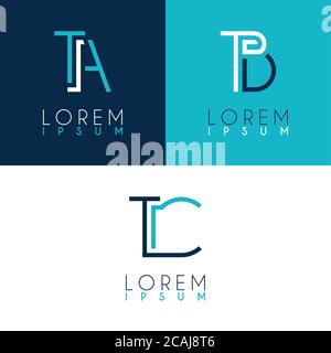 Logo alphabétique pour carte de visite, présentation, prospectus, document, brochure, site Web, mobile. Peut être utilisé pour le marketing, la publicité, la promotion pour onlin Illustration de Vecteur