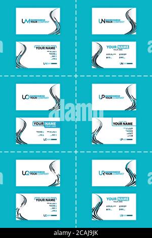 Carte de visite logo en alphabet coloré pour la promotion, le marketing et la publicité pour les entreprises, les sociétés, les coopératives et les PME. Adapté pour imprimer moi Illustration de Vecteur