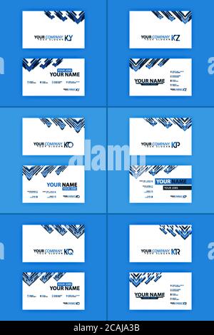 Carte de visite logo en alphabet coloré pour la promotion, le marketing et la publicité pour les entreprises, les sociétés, les coopératives et les PME. Adapté pour imprimer moi Illustration de Vecteur