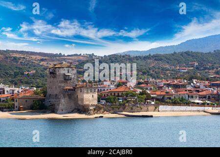 Tour Ouranoupolis à Chalkidiki, Grèce en été Banque D'Images