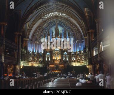 INTERIOR-VISTA DEL AUTEL MAIRE-1880. Auteur: BOURICHE HENRI. EMPLACEMENT : BASILIQUE DE NUESTRA SEÑORA. Montréal. CANADA. Banque D'Images