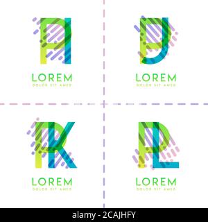 Alphabet coloré logo gras pour la promotion, le marketing et la publicité, peut être utilisé pour les entreprises, les sociétés, les coopératives et les PME. Adapté pour prin Illustration de Vecteur