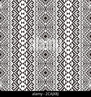 Vecteur de texture d'arrière-plan traditionnel sans couture de motif ethnique tribal Banque D'Images