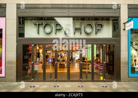 Magasin Topshop sur Oxford Street, Londres Banque D'Images