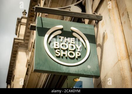 Londres- la signalisation du magasin Body Shop dans l'Ouest de Londres Fin Banque D'Images