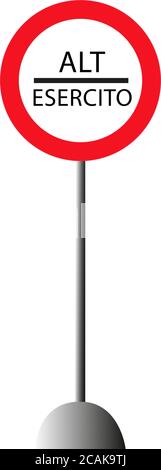 Contrôle d'arrêt de signe, point de contrôle des douanes dans Vector pour l'impression ou la conception Illustration de Vecteur