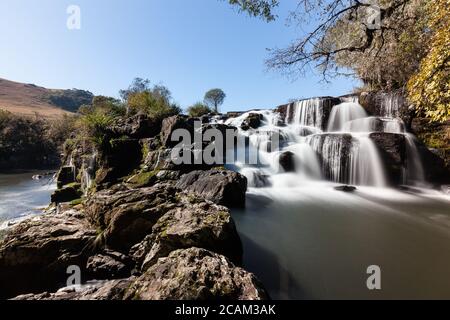 Cascade de Venancio à Jaquirana, Rio Grande do Sul, Brésil Banque D'Images