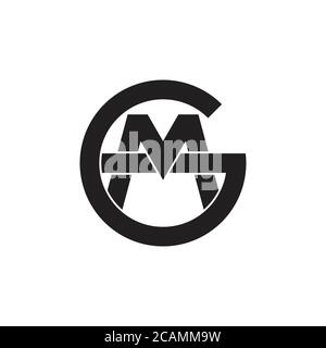 lettres gm lien monogramme logo vecteur Illustration de Vecteur