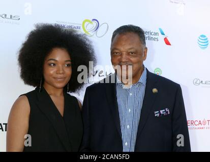 LOS ANGELES - JUL 14 : Ashley Jackson, Jesse Jackson Jr au 20ème Gala annuel DesignCare sur le domaine privé le 14 juillet 2018 à Malibu, CA Banque D'Images