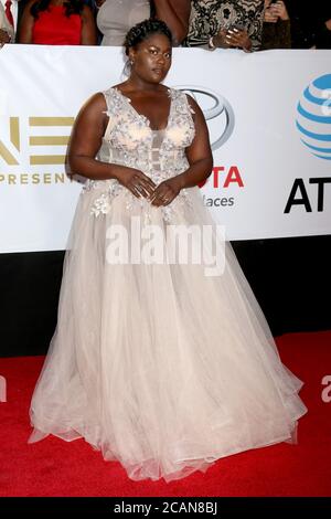 LOS ANGELES - 15 JANVIER : Danielle Brooks au 49e prix d'image de la NAACP - arrivées au centre civique de Pasadena le 15 janvier 2018 à Pasadena, Californie Banque D'Images