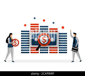 Affaires et promotion de vecteur illustration. Mots-clés qui apportent le revenu élevé, le prix de chaque mot-clé, payé SEO services. Logo SEO. Maximiser SEO sur ce Illustration de Vecteur