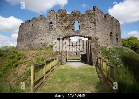 Les ruines du château de Restormel construit par Norman près de Lostwithiel, en Cornouailles au Royaume-Uni Banque D'Images