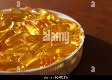 Omega 3 Capsules Banque D'Images