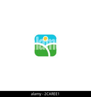 Jardin abstrait Green feuille et feuilles logo icône Vector Design. Design de paysage, jardin, plante, nature, Santé et écologie Illustration du logo vectoriel. Illustration de Vecteur