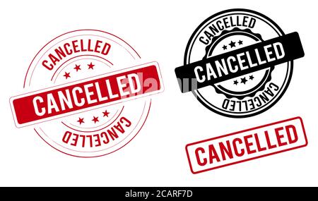 Timbre annulé. annulé square grunge signe. annulé Illustration de Vecteur