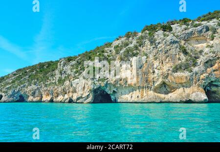 Entrée de la grotte BUE Marino en Sardaigne, Italie Banque D'Images