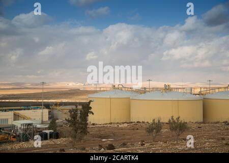 L'usine de traitement des eaux usées AS-Samra à Zarqa, en Jordanie. Banque D'Images