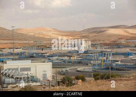 L'usine de traitement des eaux usées AS-Samra à Zarqa, en Jordanie. Banque D'Images