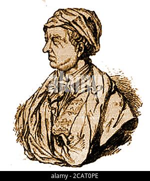 1852 UNE illustration imprimée d'un buste nouvellement créé de Matthew Prior (1664 - 1721) qui était un poète et diplomate anglais qui a contribué au journal The Examiner qui a été édité par Jonathan Swift. Après avoir été secrétaire de l'ambassade britannique à la Haye, aux pays-Bas, il a été nommé homme de la chambre du Roi et a été secrétaire du Roi ainsi que secrétaire des plénipotentiaires qui ont conclu la paix de Ryswick. Son monument est à Poets, Corner, Westminster Abbey, Londres. Banque D'Images